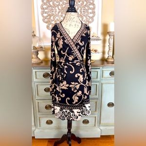 Hale Bob silk wrap dress Medium